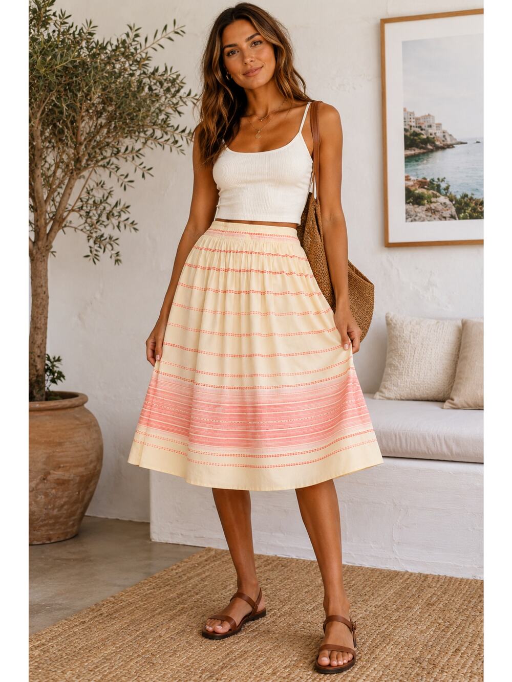M Tween vintage pink full skirt